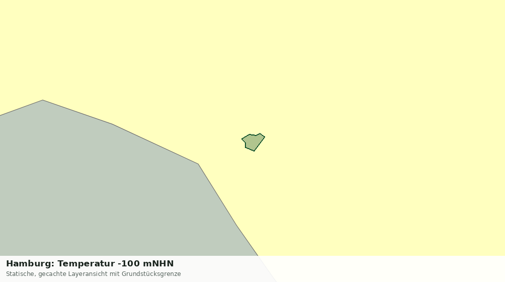 Statische Kartenansicht: Hamburg: Temperatur -100 mNHN