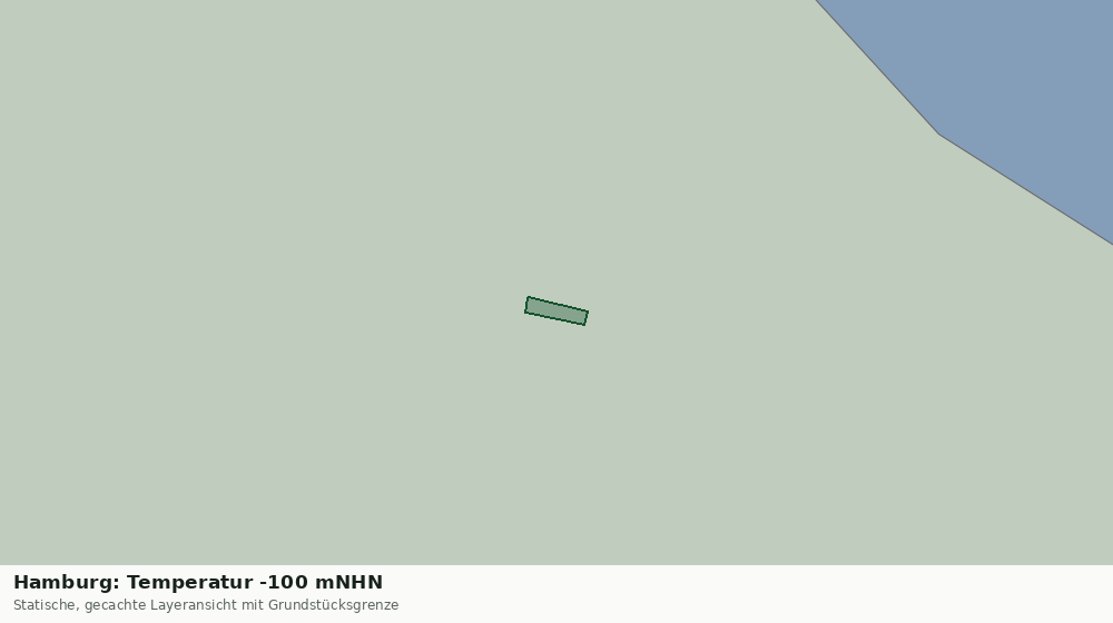 Statische Kartenansicht: Hamburg: Temperatur -100 mNHN