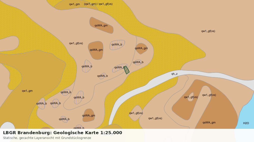 Statische Kartenansicht: LBGR Brandenburg: Geologische Karte 1:25.000