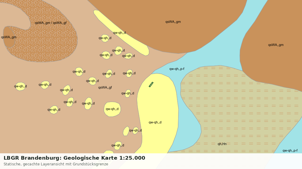 Statische Kartenansicht: LBGR Brandenburg: Geologische Karte 1:25.000