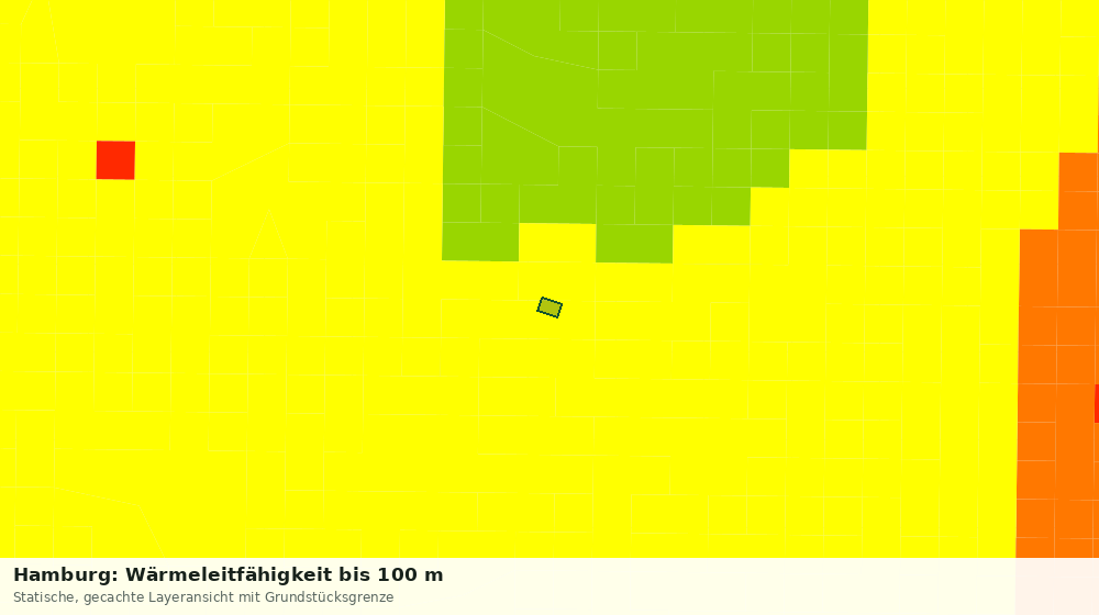 Statische Kartenansicht: Hamburg: Wärmeleitfähigkeit bis 100 m