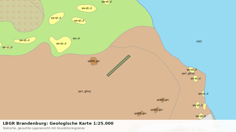 Statische Kartenansicht: LBGR Brandenburg: Geologische Karte 1:25.000