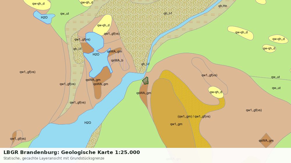 Statische Kartenansicht: LBGR Brandenburg: Geologische Karte 1:25.000