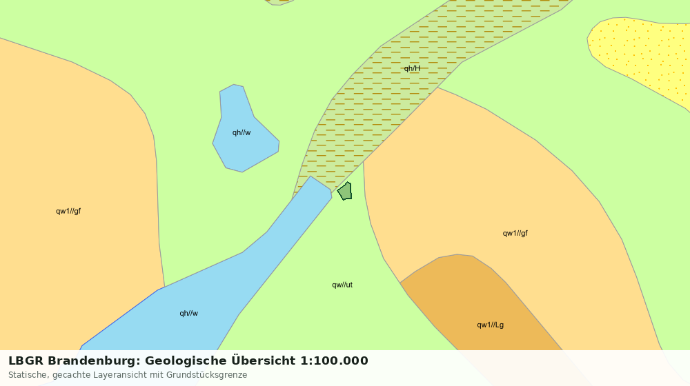 Statische Kartenansicht: LBGR Brandenburg: Geologische Übersicht 1:100.000