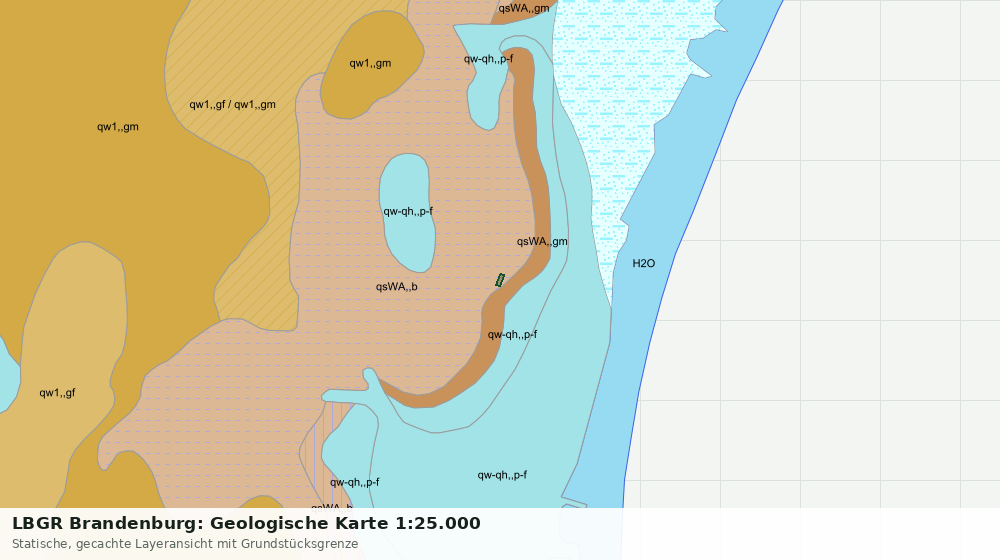 Statische Kartenansicht: LBGR Brandenburg: Geologische Karte 1:25.000