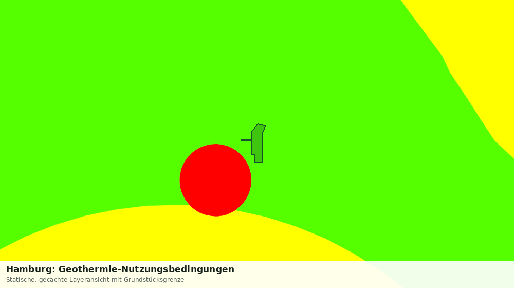 Statische Kartenansicht: Hamburg: Geothermie-Nutzungsbedingungen