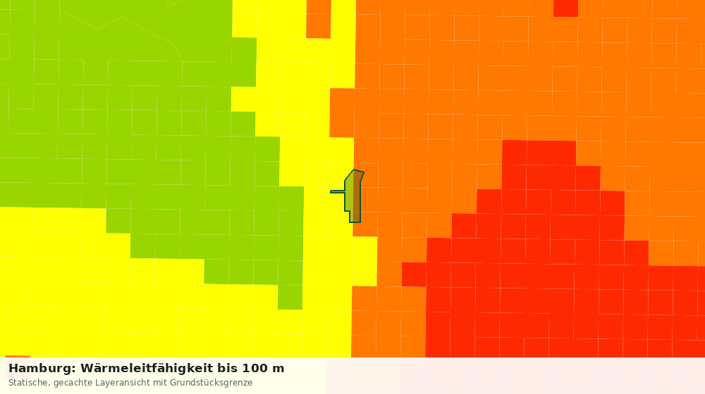 Statische Kartenansicht: Hamburg: Wärmeleitfähigkeit bis 100 m