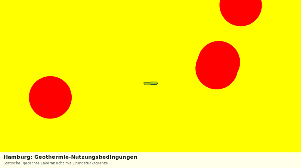 Statische Kartenansicht: Hamburg: Geothermie-Nutzungsbedingungen