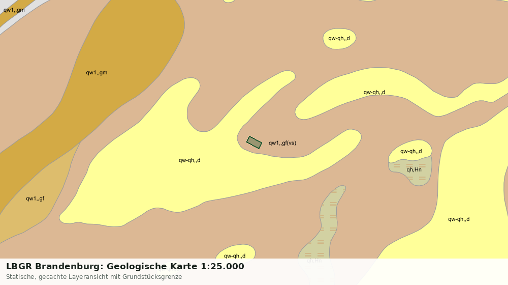 Statische Kartenansicht: LBGR Brandenburg: Geologische Karte 1:25.000