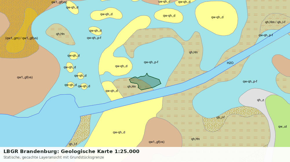 Statische Kartenansicht: LBGR Brandenburg: Geologische Karte 1:25.000