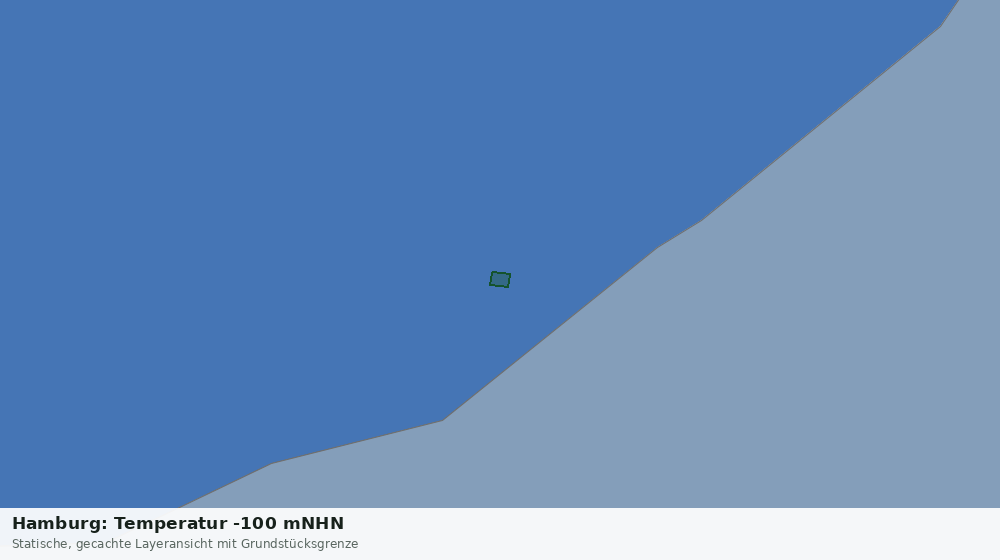 Statische Kartenansicht: Hamburg: Temperatur -100 mNHN