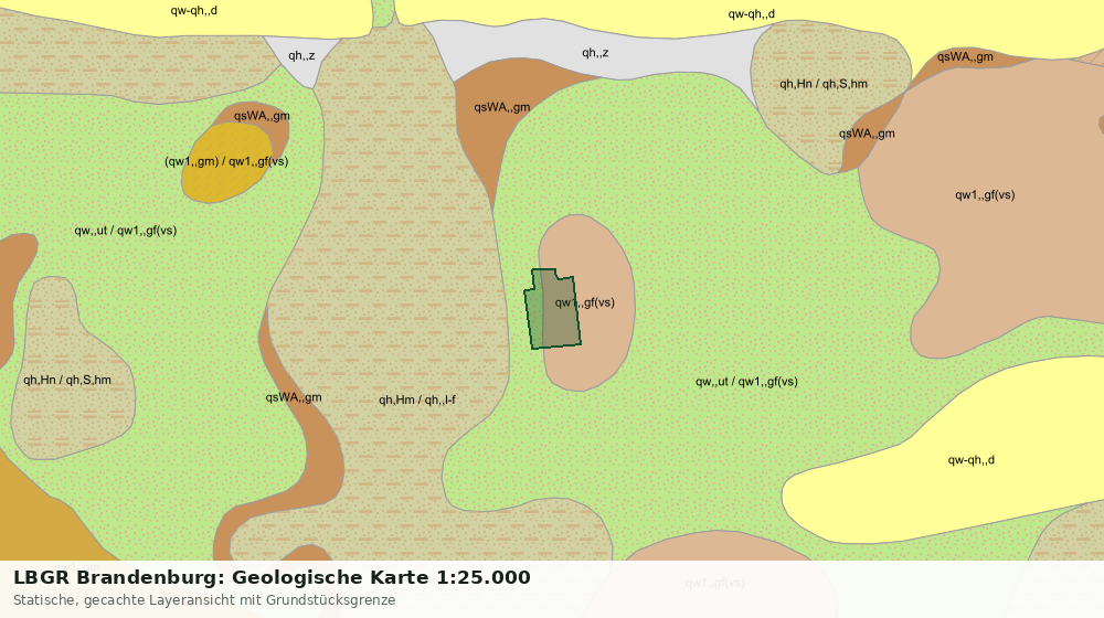 Statische Kartenansicht: LBGR Brandenburg: Geologische Karte 1:25.000