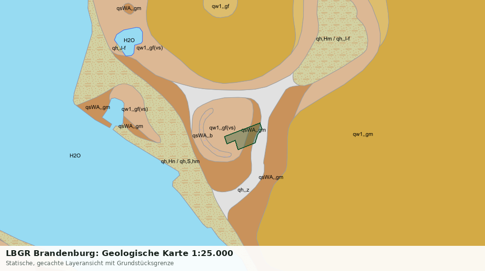 Statische Kartenansicht: LBGR Brandenburg: Geologische Karte 1:25.000
