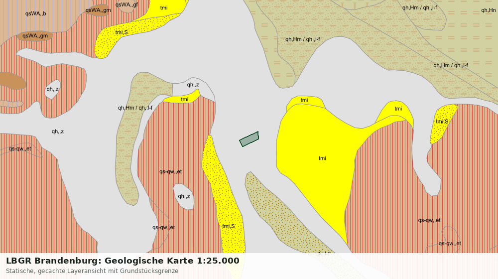 Statische Kartenansicht: LBGR Brandenburg: Geologische Karte 1:25.000
