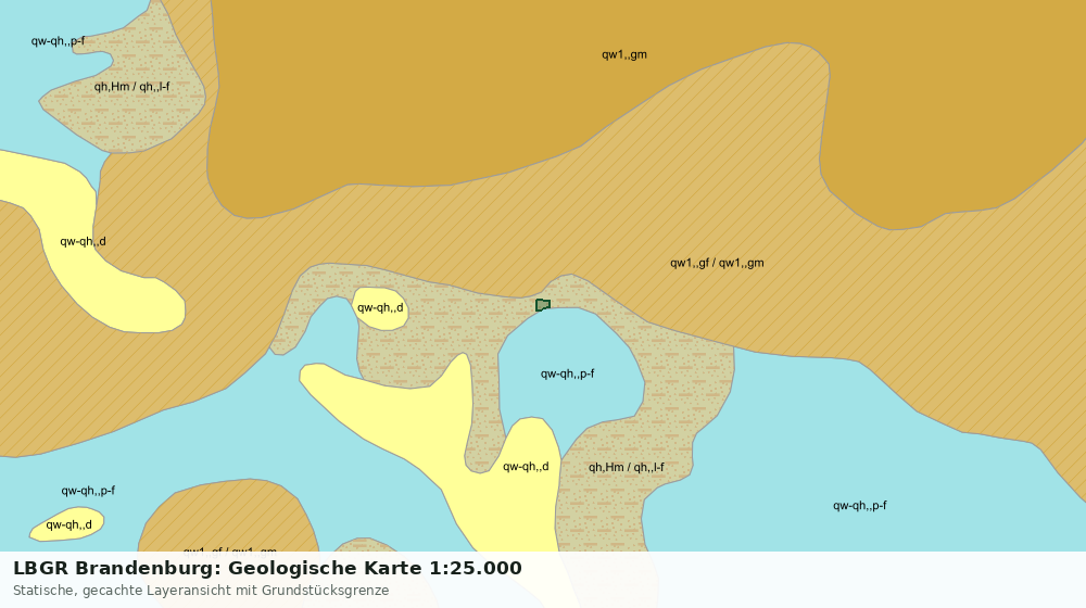 Statische Kartenansicht: LBGR Brandenburg: Geologische Karte 1:25.000