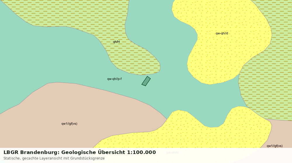 Statische Kartenansicht: LBGR Brandenburg: Geologische Übersicht 1:100.000