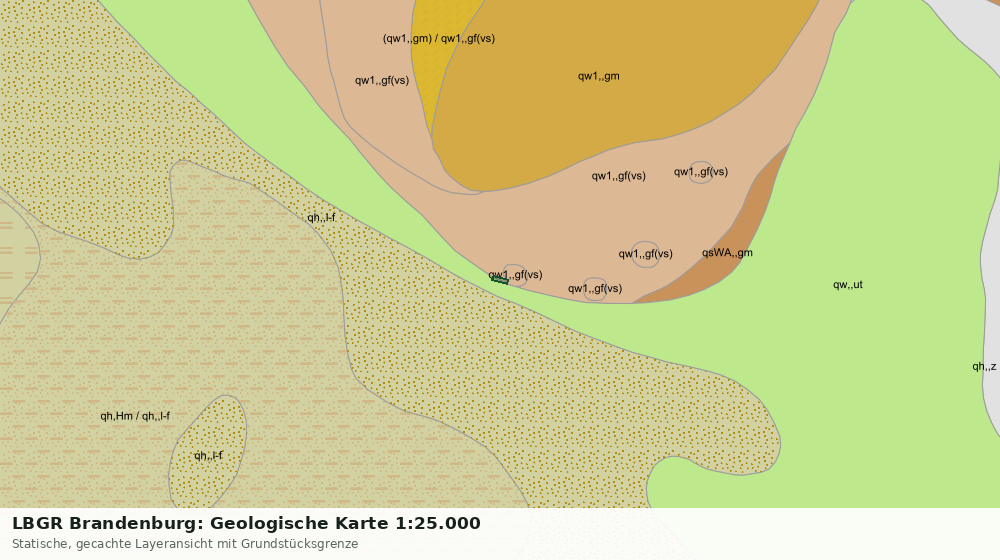 Statische Kartenansicht: LBGR Brandenburg: Geologische Karte 1:25.000