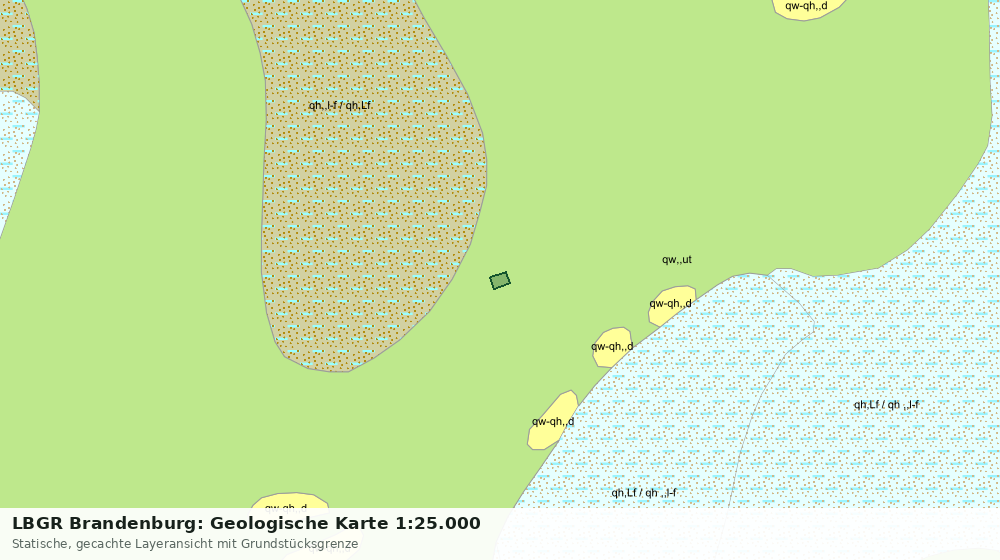 Statische Kartenansicht: LBGR Brandenburg: Geologische Karte 1:25.000