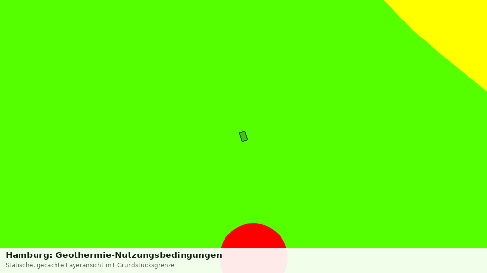 Statische Kartenansicht: Hamburg: Geothermie-Nutzungsbedingungen