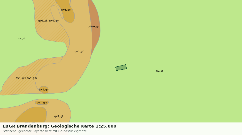 Statische Kartenansicht: LBGR Brandenburg: Geologische Karte 1:25.000
