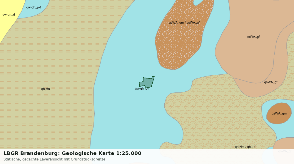 Statische Kartenansicht: LBGR Brandenburg: Geologische Karte 1:25.000