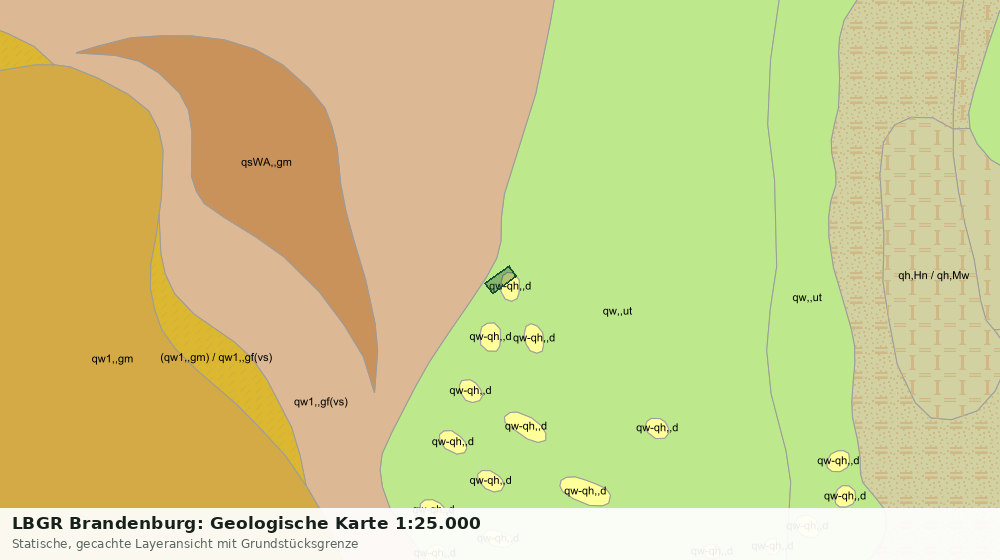 Statische Kartenansicht: LBGR Brandenburg: Geologische Karte 1:25.000