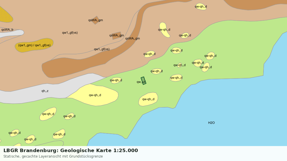 Statische Kartenansicht: LBGR Brandenburg: Geologische Karte 1:25.000