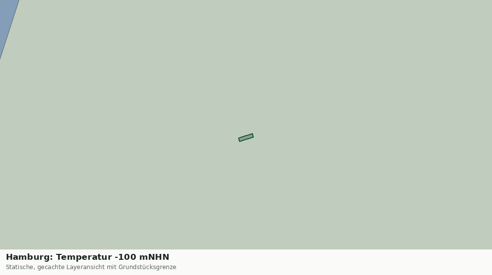 Statische Kartenansicht: Hamburg: Temperatur -100 mNHN