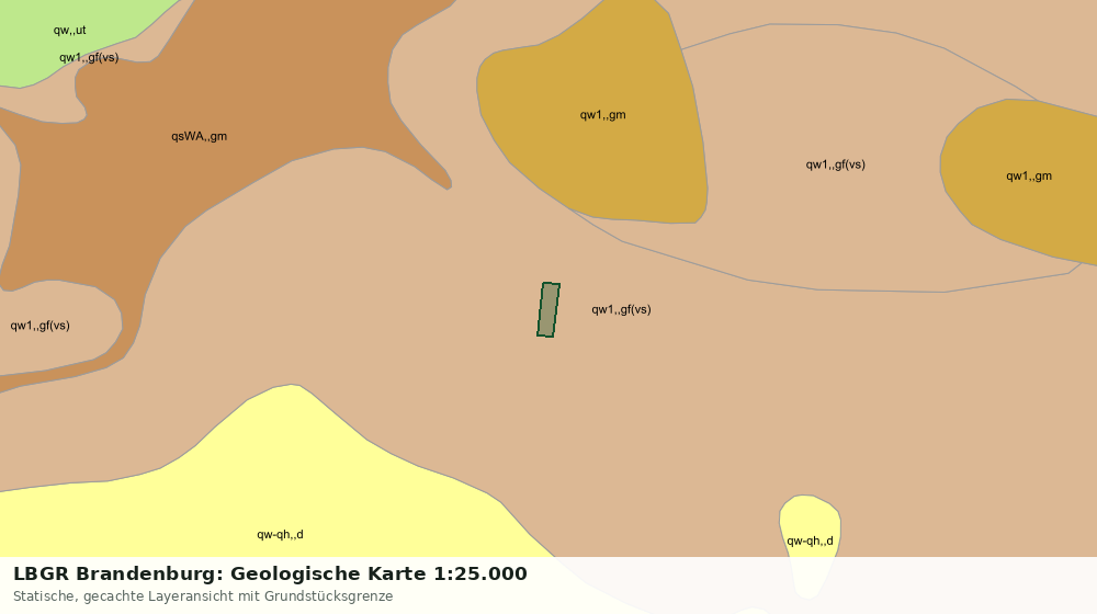 Statische Kartenansicht: LBGR Brandenburg: Geologische Karte 1:25.000