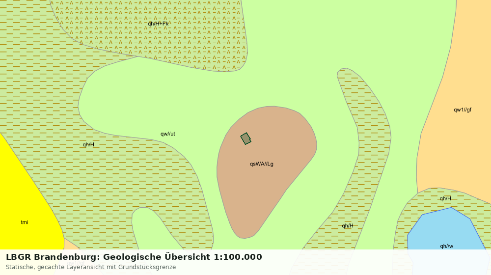 Statische Kartenansicht: LBGR Brandenburg: Geologische Übersicht 1:100.000