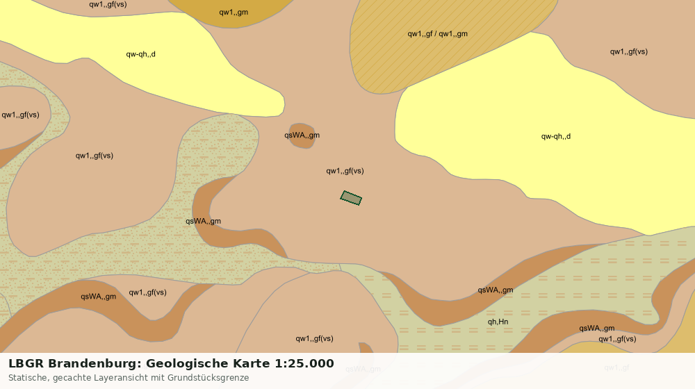 Statische Kartenansicht: LBGR Brandenburg: Geologische Karte 1:25.000
