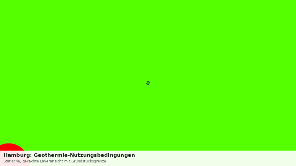Statische Kartenansicht: Hamburg: Geothermie-Nutzungsbedingungen