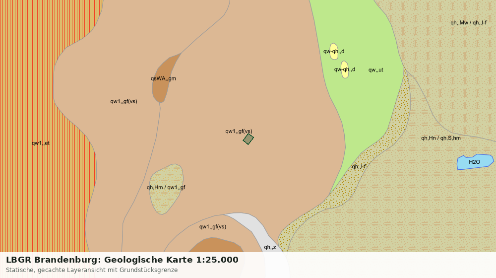 Statische Kartenansicht: LBGR Brandenburg: Geologische Karte 1:25.000