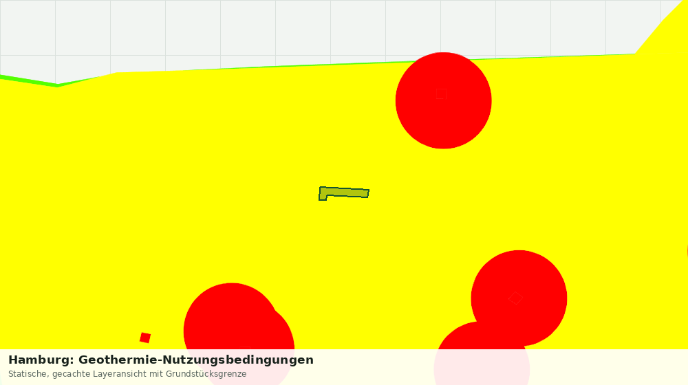 Statische Kartenansicht: Hamburg: Geothermie-Nutzungsbedingungen