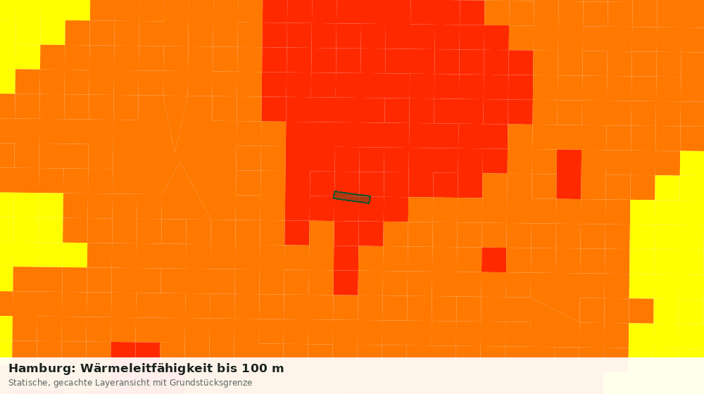 Statische Kartenansicht: Hamburg: Wärmeleitfähigkeit bis 100 m