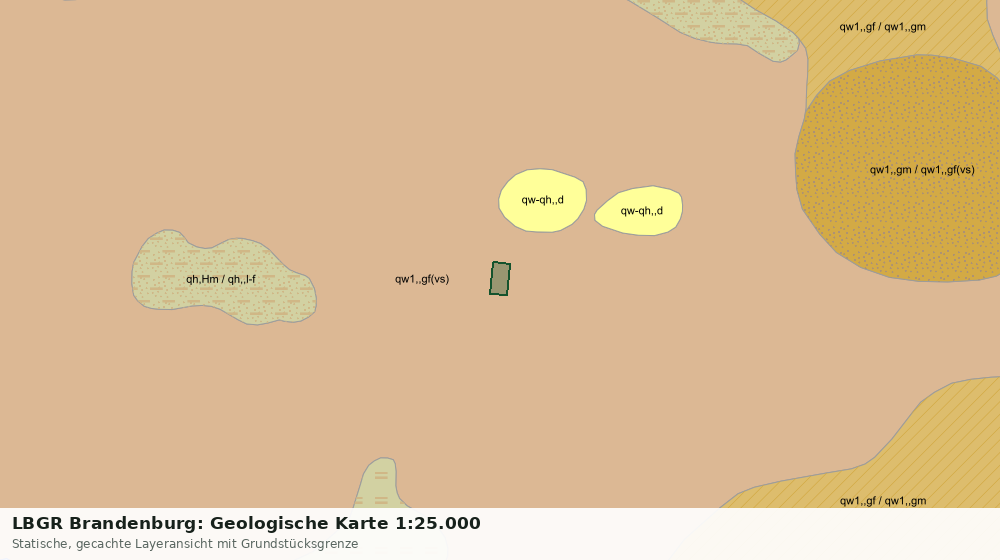 Statische Kartenansicht: LBGR Brandenburg: Geologische Karte 1:25.000