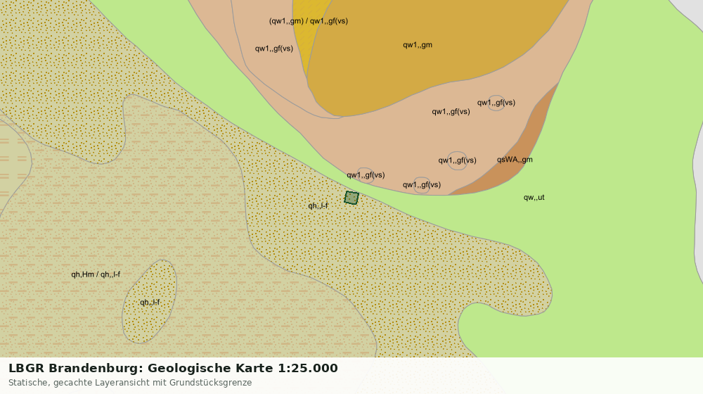 Statische Kartenansicht: LBGR Brandenburg: Geologische Karte 1:25.000