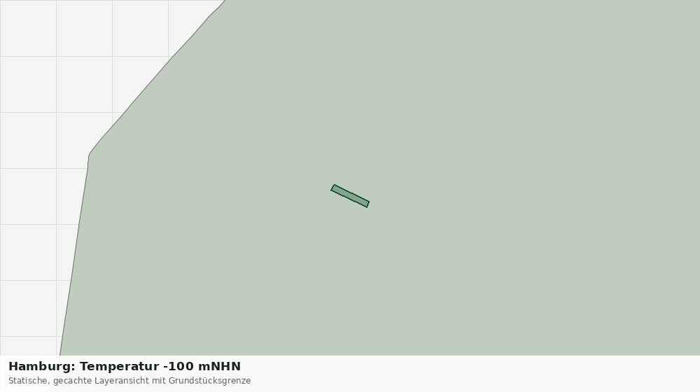 Statische Kartenansicht: Hamburg: Temperatur -100 mNHN