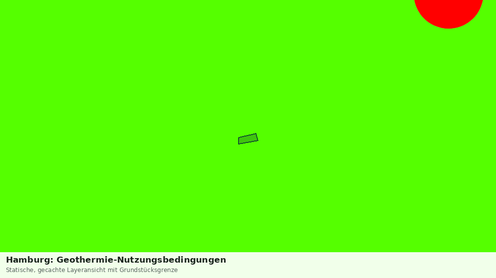 Statische Kartenansicht: Hamburg: Geothermie-Nutzungsbedingungen