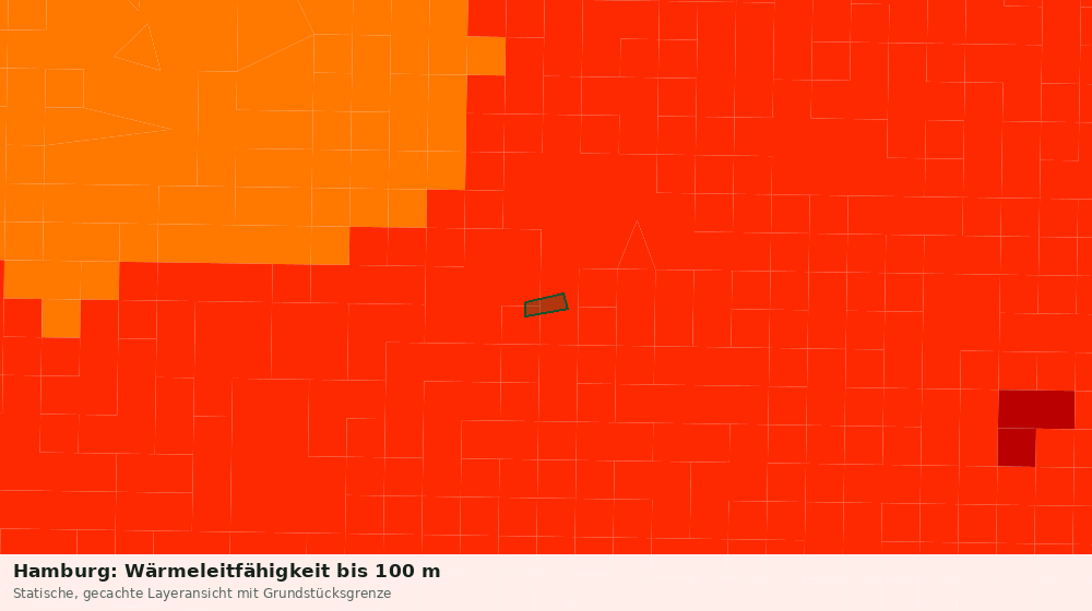 Statische Kartenansicht: Hamburg: Wärmeleitfähigkeit bis 100 m