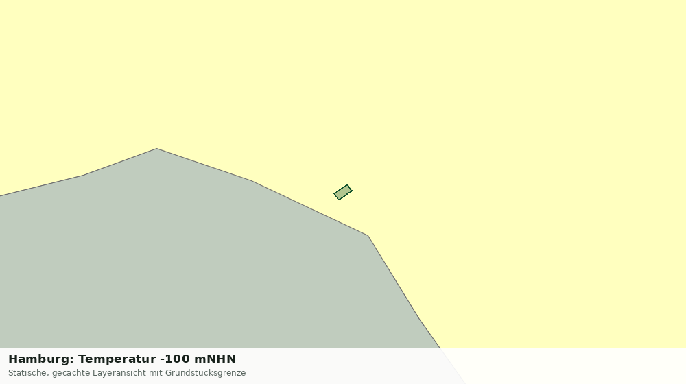 Statische Kartenansicht: Hamburg: Temperatur -100 mNHN