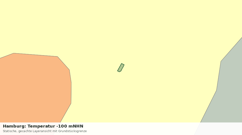 Statische Kartenansicht: Hamburg: Temperatur -100 mNHN