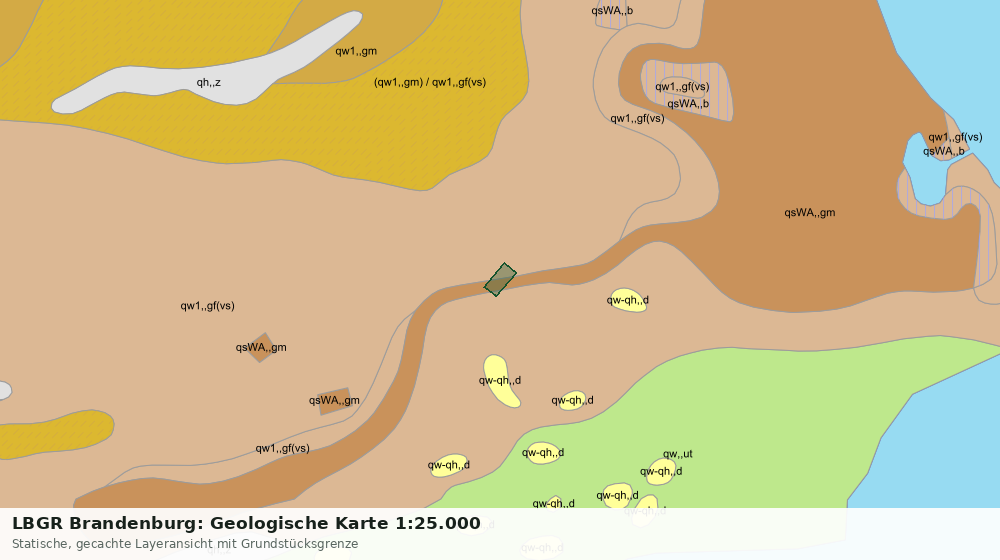Statische Kartenansicht: LBGR Brandenburg: Geologische Karte 1:25.000
