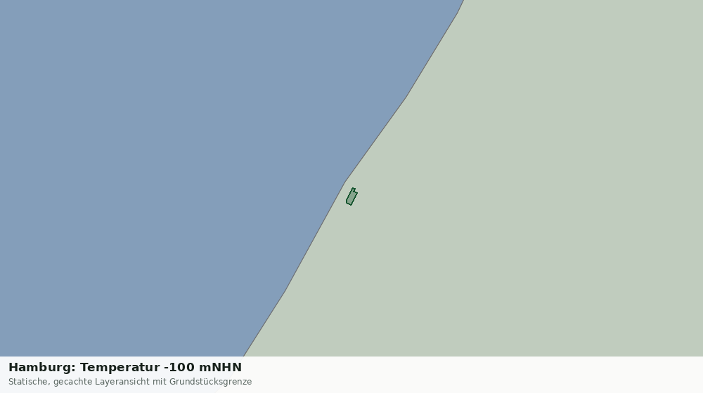 Statische Kartenansicht: Hamburg: Temperatur -100 mNHN