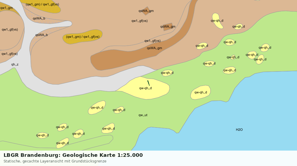 Statische Kartenansicht: LBGR Brandenburg: Geologische Karte 1:25.000