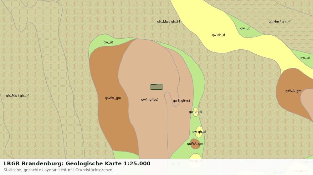 Statische Kartenansicht: LBGR Brandenburg: Geologische Karte 1:25.000