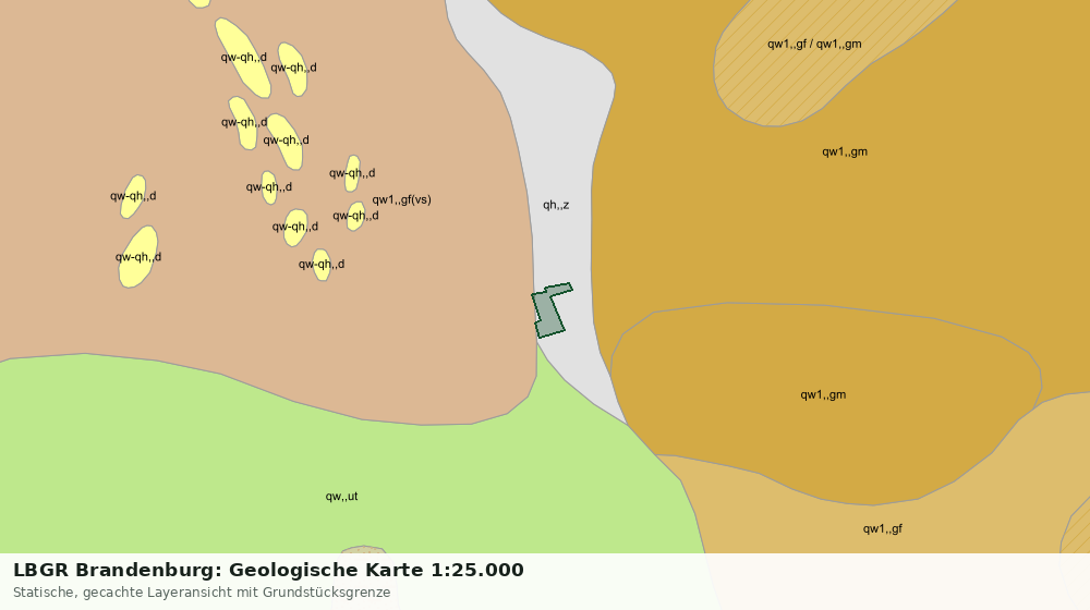 Statische Kartenansicht: LBGR Brandenburg: Geologische Karte 1:25.000