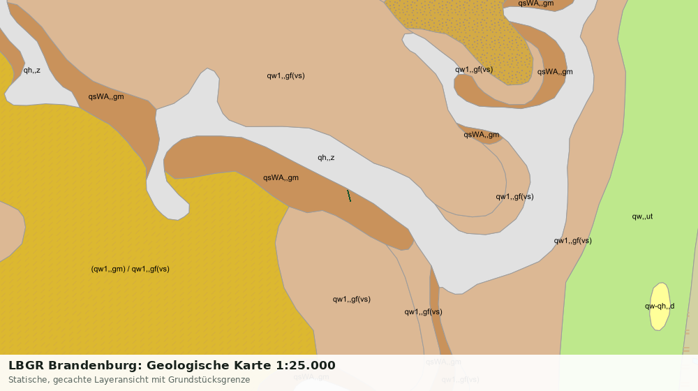 Statische Kartenansicht: LBGR Brandenburg: Geologische Karte 1:25.000