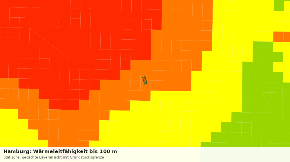 Statische Kartenansicht: Hamburg: Wärmeleitfähigkeit bis 100 m