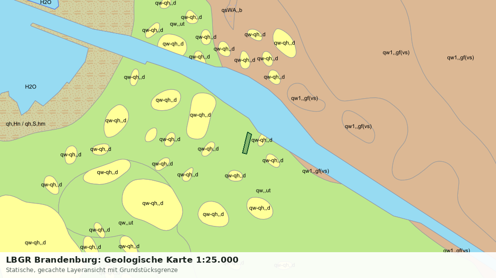 Statische Kartenansicht: LBGR Brandenburg: Geologische Karte 1:25.000